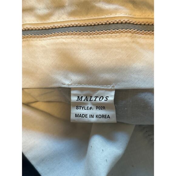 GUC Maltos Men's Navy Blue Dress Pants Pleats Cuffs Fashion Size 34 x 32 - Picture 3 of 5